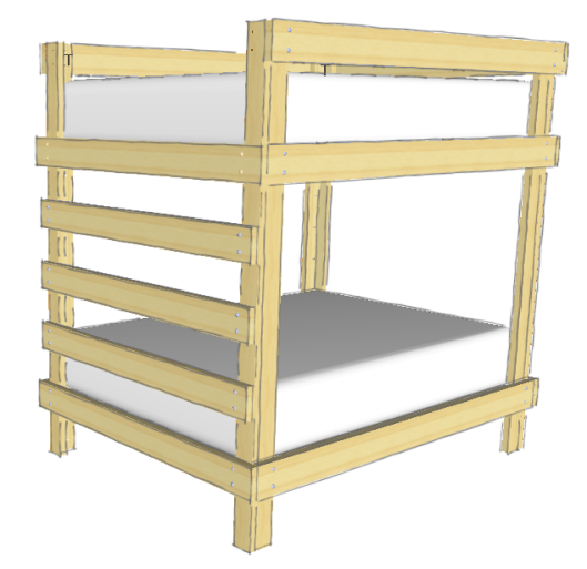 Free Bunk Bed Plans Twin Over Queen PDF Woodworking Plans Online 